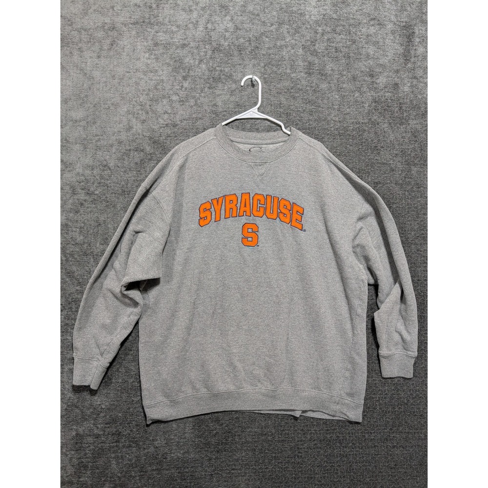 Cadre Syracuse University Orange Crewneck Sweatshirt Mens XXL Gray NCAA Pullover